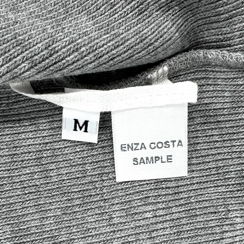 ENZA COSTA Sweater Womens Medium Gray Cropped Long Sleeve Open Cardigan NEW - Picture 7 of 9
